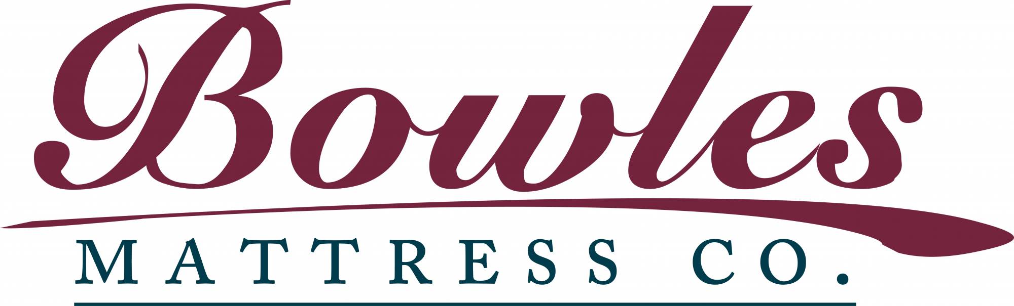 The wording Bowles Mattress Co appears in colorful script font.