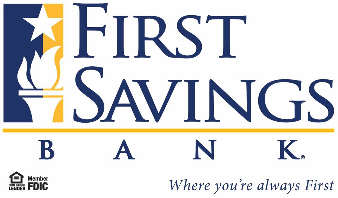 First Savings Bank Logo with drawing of a torch, with a star over the torch