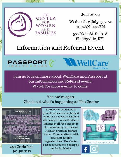Information and Referral event flyer
