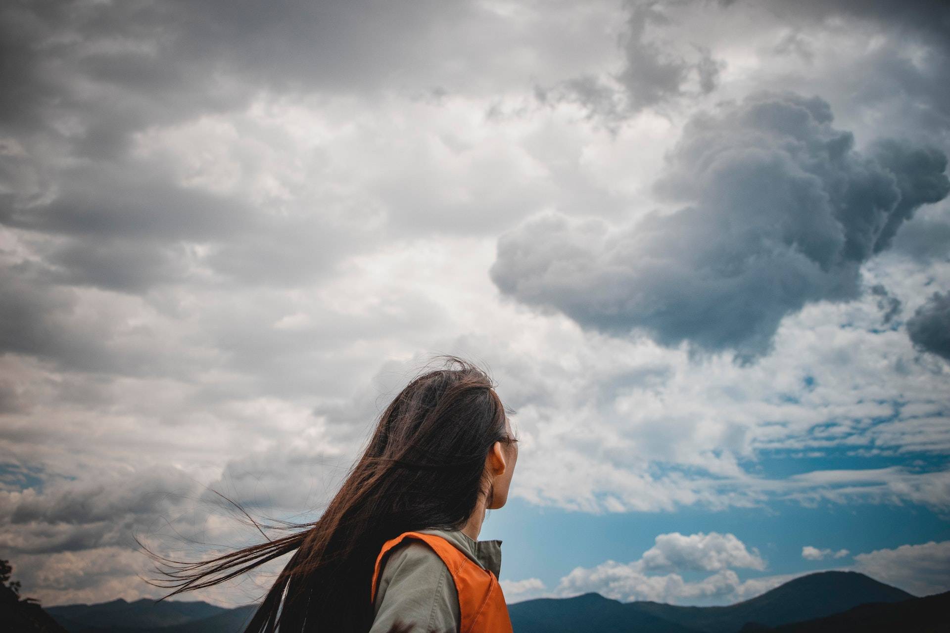 Woman looking at sky